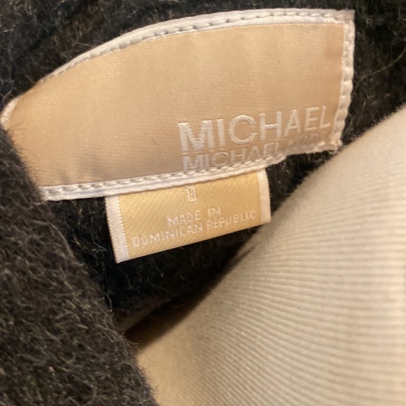 Michael Michael Kors Wool Belted Wrap Solid charcoal Coat - Picture 5 of 7